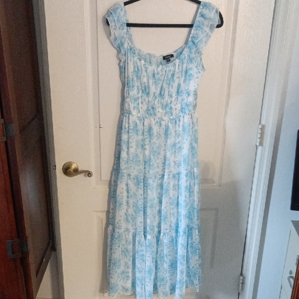 SOLD!!!Blue Floral Women's Dress
